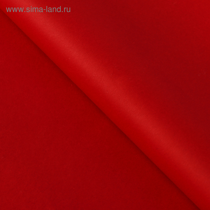 Бумага цветная, Тишью (шёлковая), 510 х 760 мм, Sadipal, 1 лист, 17 г/м2, красный - Фото 1