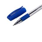 Ручка шариковая Flair Zing, узел-игла 0.7 мм, масляная основа, резиновый упор, треугольный корпус, синий - Фото 4