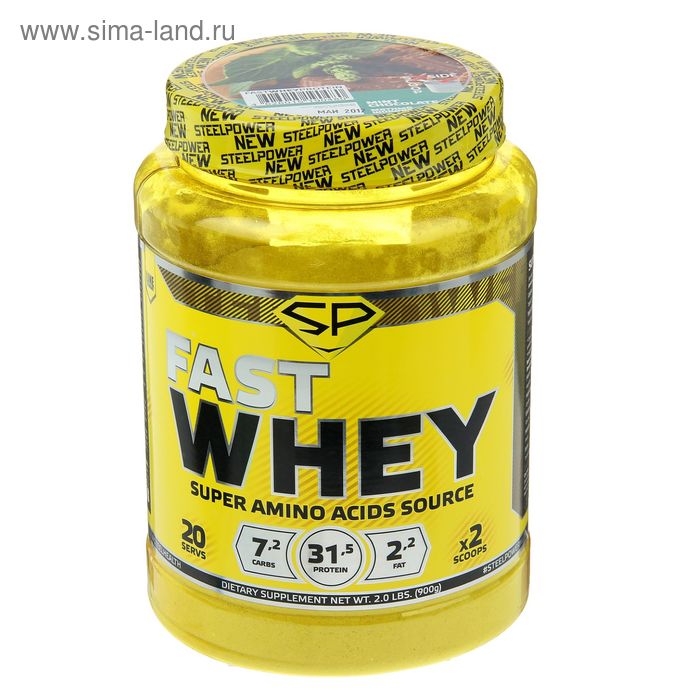 Протеин Steel Power Nutrition Fast Whey Protein, мятный шоколад, 900 г - Фото 1