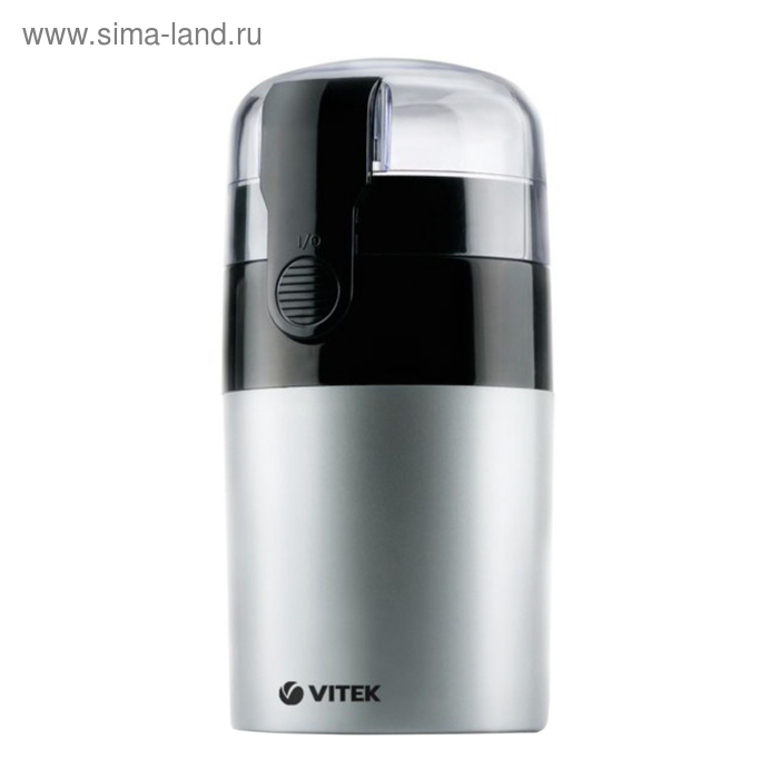 Кофемолка Vitek VT-1540 SR, электрическая, 120 Вт, 40 г, серебристая - Фото 1