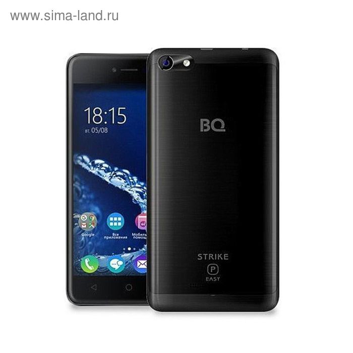 Смартфон BQ S-5058 Strike Power Easy Black Brushed, 2 sim, 5,0" IPS, 854*480 - Фото 1