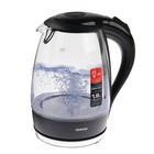 Чайник электрический Centek CT-0042, стекло, 1.8 л, 2200 Вт, подсветка, черный - Фото 1