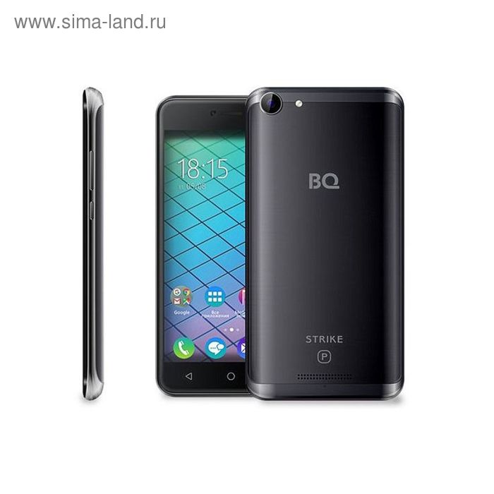 Смартфон BQ S-5059 Strike Power Grey Brushed, 2 sim, 8 Гб, 5,0" IPS, 1280*720 - Фото 1