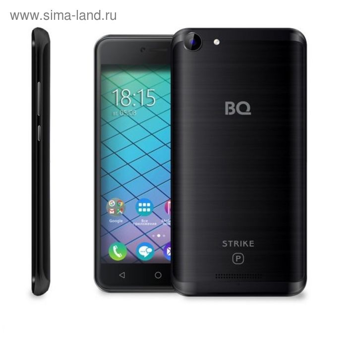 Смартфон BQ S-5059 Strike Power Black Brushed, 2 sim, 8 Гб, 5,0" IPS, 1280*720 - Фото 1