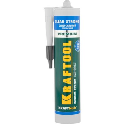Клей KRAFTOOL KraftNails Premium KN-601T, монтажный, прозрачный, 310 мл