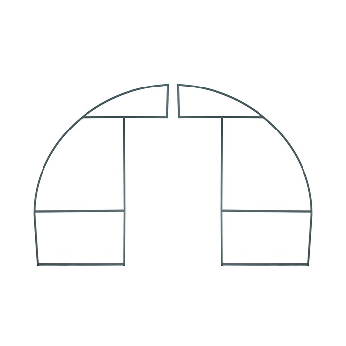 Теплица (каркас), 8 × 3 × 2 м, металл, профиль 20 × 20 мм, шаг дуги 1 м, без поликарбоната - фото 1908317950