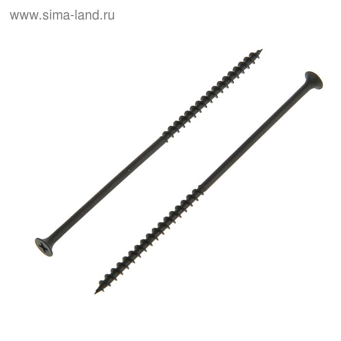 Саморезы по дереву ТУНДРА krep, 4.8х127мм, крупный шаг, фосфатированный, 2000 шт. - Фото 1