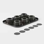 Форма для выпечки Доляна «Жаклин. Круг», 26×18×3 см, 6 ячеек, съёмное дно, антипригарное покрытие, цвет чёрный - Фото 9