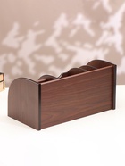 Органайзер 7 секций, 2 выдвижных ящика, серия Орех с кантом темным, 16×30×15 см - Фото 2