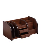 Органайзер 7 секций, 2 выдвижных ящика, серия Орех с кантом темным, 16×30×15 см - Фото 7