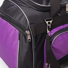 Сумка спортивная, отдел на молнии, 3 наружных кармана, цвет чёрный/фиолетовый - Фото 4