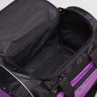 Сумка спортивная, отдел на молнии, 3 наружных кармана, цвет чёрный/фиолетовый - Фото 5