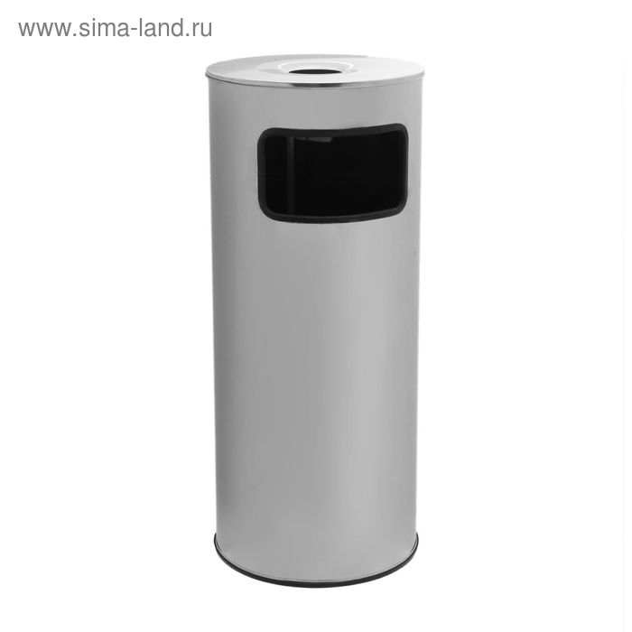 Корзина для бумаг с пепельницей 50 л, нержавеющая сталь
