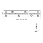 Петля рояльная, 750 мм, без покрытия (комплект 25 шт) - фото 24308434