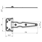 Петля-стрела ПС-160, с вытяжкой, 1.5 мм, без покрытия 2478456