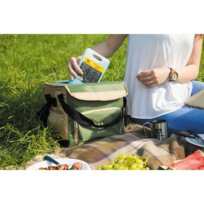 Термосумка «Арктика» на молнии, объём 30 л, с люком, зелёная