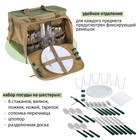 Термосумка "Арктика", с набором посуды для пикника на 6 человек, 22 л, 40 х 29.5 х 31 см - фото 9549142