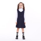 Школьный сарафан для девочки, цвет синий, рост 122 - Фото 7