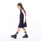Школьный сарафан для девочки, цвет синий, рост 122 - Фото 10