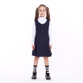 Школьный сарафан для девочки, цвет синий, рост 134