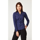 Рубашка женская с рельфами, размер 44, цвет синий, 65% хлопок + 35% п/э - Фото 3