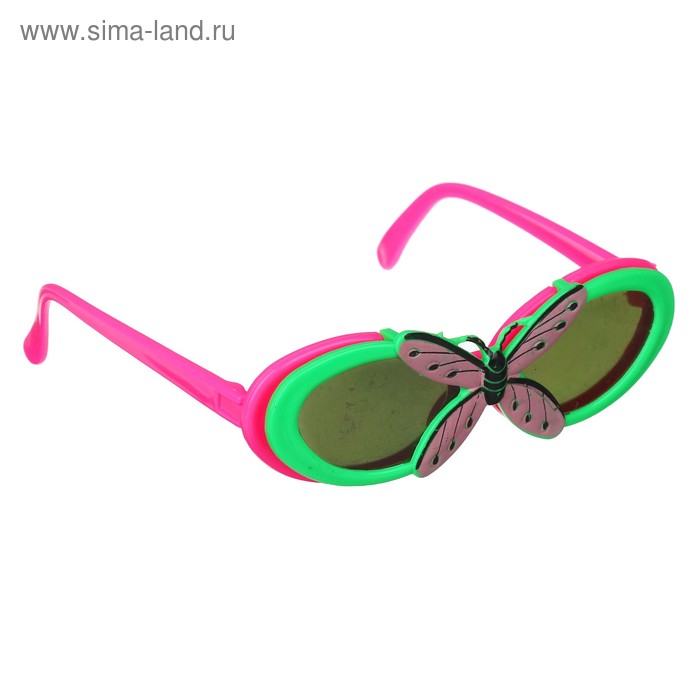 Карнавальные очки детские - открывашка "Бабочка", цвета МИКС - Фото 1