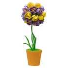 Набор для творчества топиарий малый «Крокусы», фиолетовый/жёлтый, 13 см - Фото 1