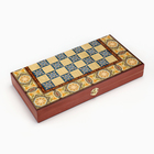 Настольная игра 3 в 1 "Мозаика": шахматы, нарды, шашки, доска дерево 40 х 40 см - Фото 7