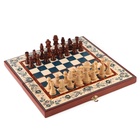 Настольные игры 3 в 1 "Гжель": шахматы, шашки, нарды, деревянные, большие, 40 х 40 см - Фото 2