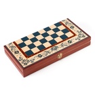 Настольные игры 3 в 1 "Гжель": шахматы, шашки, нарды, деревянные, большие, 40 х 40 см - Фото 10