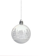 Ёлочные игрушки «Изморозь», шары новогодние, набор 6 шт., d=6 см, белый 2131338