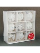 Ёлочные игрушки «Снежная изморозь», шары пластиковые, d=6 см, набор 9 шт., белый - Фото 7