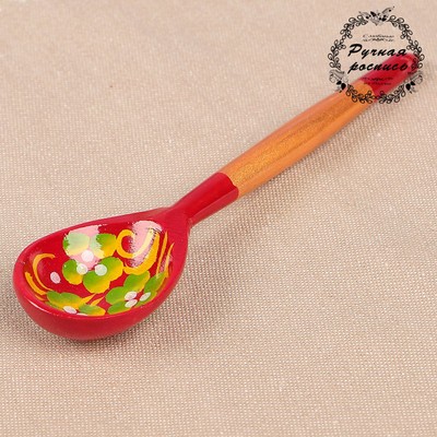 Ложка деревянная «Краснушка», чайная, хохлома, МИКС