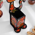 Подставка для ложек «Котик», для столовых приборов, дерево, хохлома - Фото 3