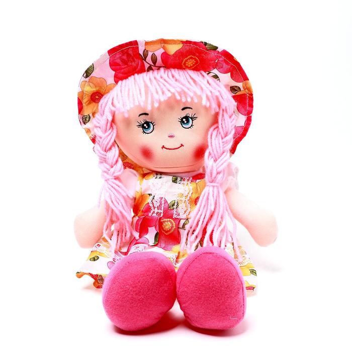 Мягкая кукла «Девочка», платье в цветочек, цвета МИКС - фото 1905411523