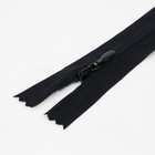 Молния потайная, №3, неразъёмная, замок автомат, 20 см, цвет чёрный - Фото 2