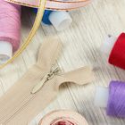 Молния "Спираль", №3, неразъёмная, потайная, 20см, цвет слоновая кость - Фото 2