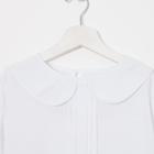 Школьная блузка для девочки, цвет белый, рост 128 - Фото 4