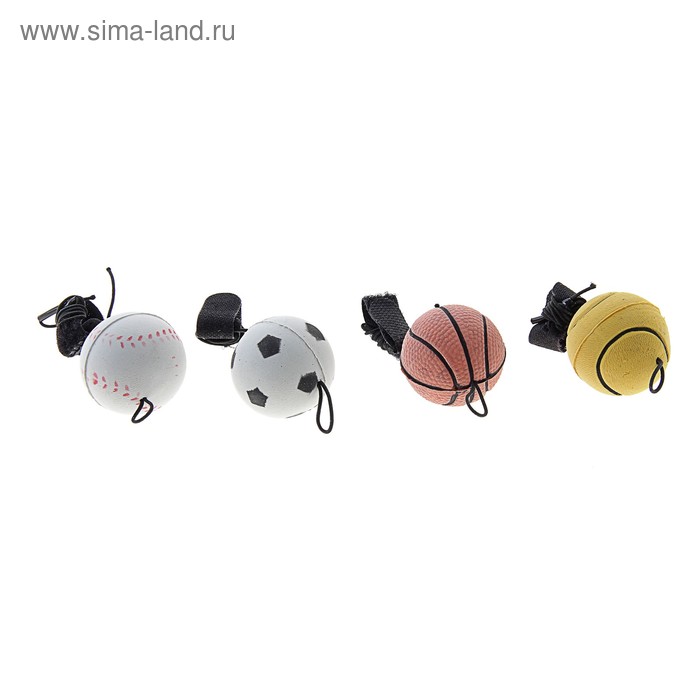 Мяч-попрыгун на липучке "Футбол", набор 12 шт., цвета МИКС - Фото 1