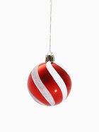 Ёлочные игрушки «Сюрприз», шары новогодние, набор 6 шт., d=6 см, красный/белый - Фото 5