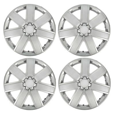 Колпаки колесные R=13 «ГАЛАКСИ», серебристый карбон, набор 4 шт.