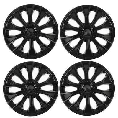 Колпаки колесные R=15 «ВОЛТЕК», черный глянец карбон, набор 4 шт.