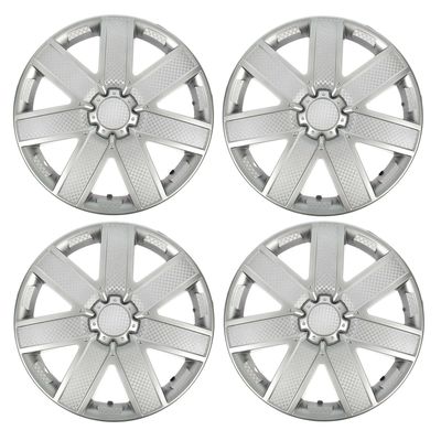 Колпаки колесные R=16 «ГАЛАКСИ», серебристый карбон, набор 4 шт.