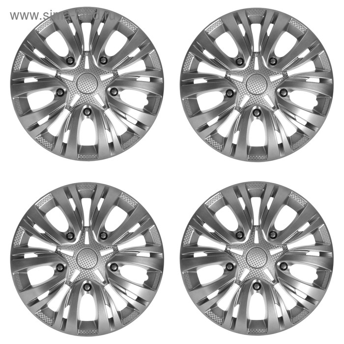 Колпаки колесные R=16 «ЛИОН», серебристый, набор 4 шт. - Фото 1