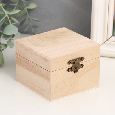 Шкатулка для росписи дерево «Квадрат», 6.5×8.5×8.5 см