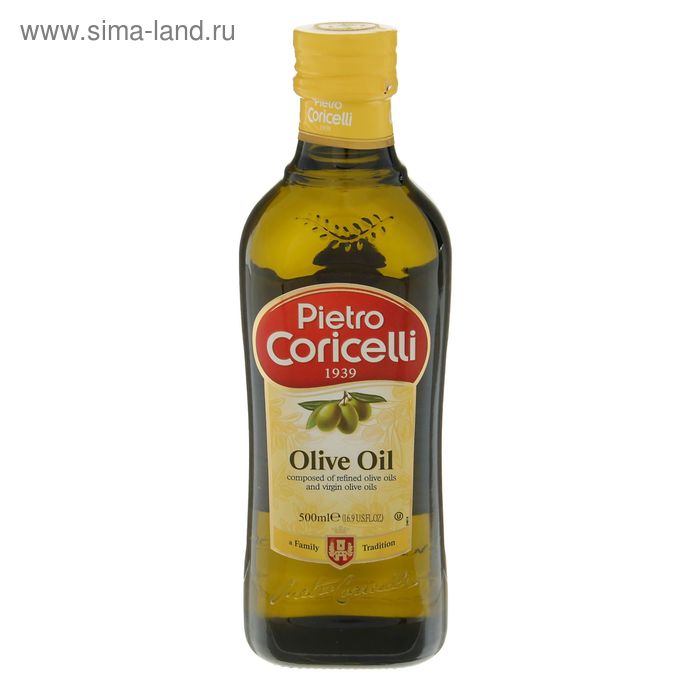 Оливковое масло, Pietro Coricelli, c/б 0,5 л, Pure 1/12 - Фото 1
