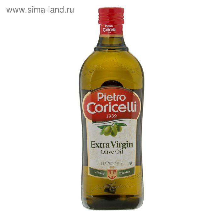 Оливковое масло, Pietro Coricelli, c/б 1 л, Extra Virgin 1/12 - Фото 1