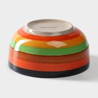 Салатник керамический Доляна «Индия», 600 мл, d=13,5 см, цвет оранжевый - Фото 3