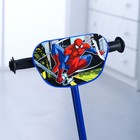 Самокат детский "Человек-паук" 2017 музыка, свет, три колеса PVC d=130/110 мм - Фото 3