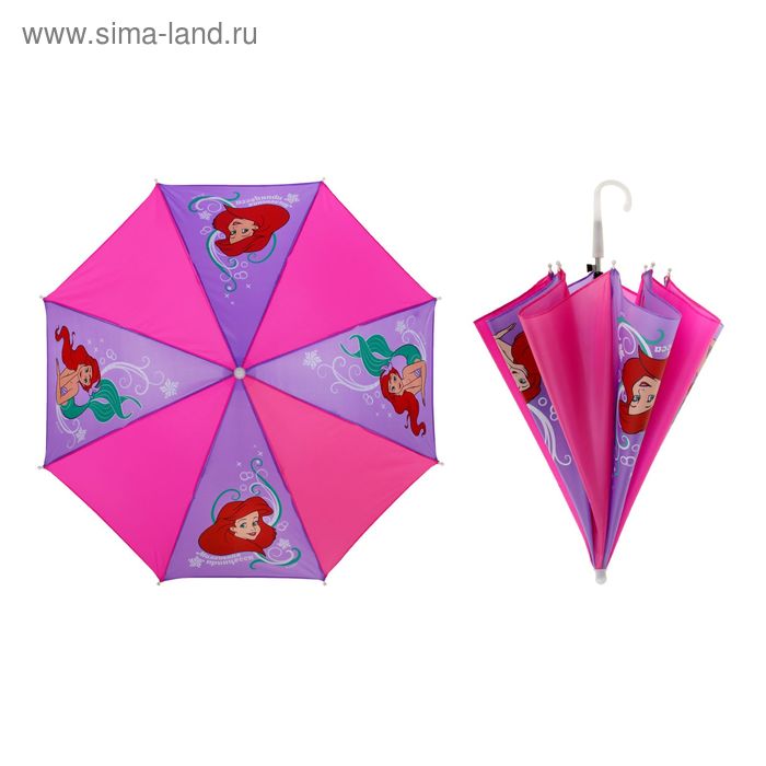 Зонт детский "Маленькая принцесса!", Принцессы: Ариель, 8 спиц d=70 см - Фото 1